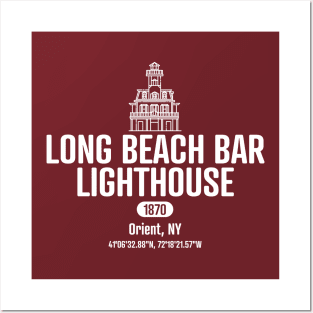 Long Beach Bar Lighthouse Posters and Art